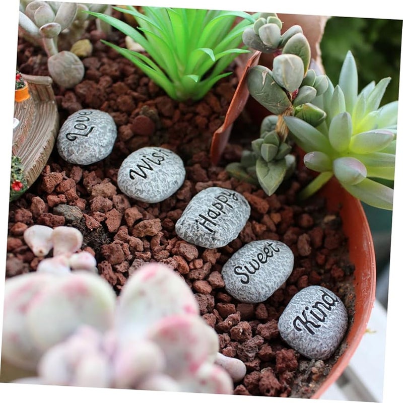 5Pcs Bright Color Decorative Rocks For Fish Tank Garden Planter Mini Stone Ornaments - Image 5